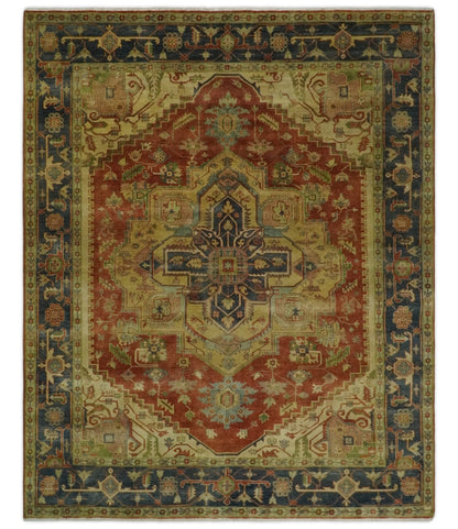 8x10 Traditional Vintage Turkish Style Wool Area Rug