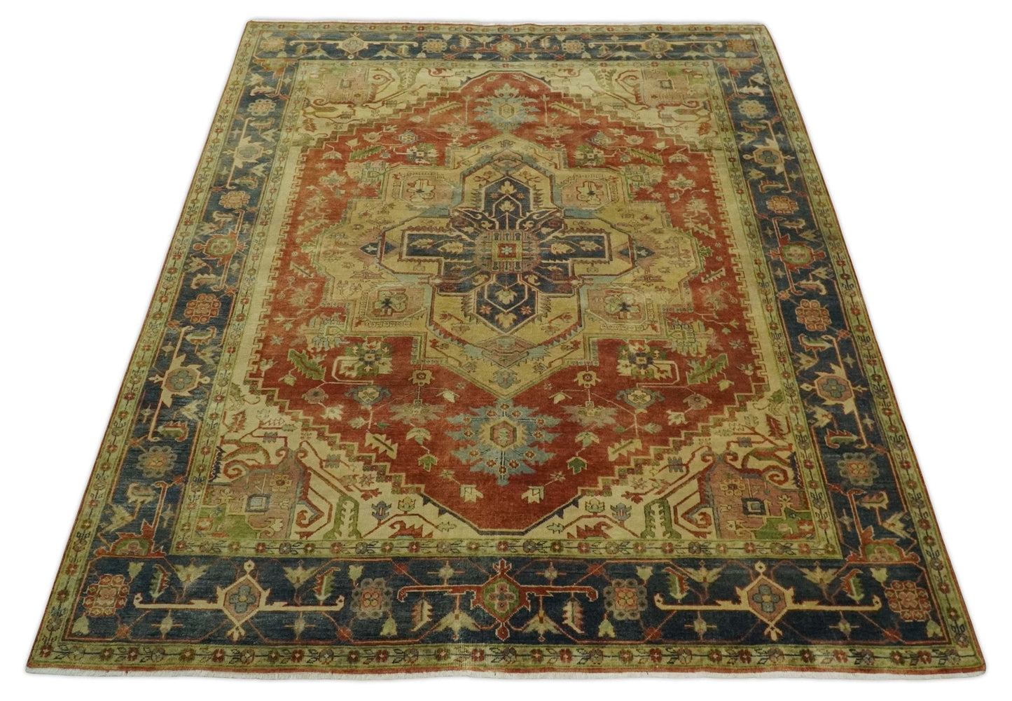 8x10 Traditional Vintage Turkish Style Wool Area Rug