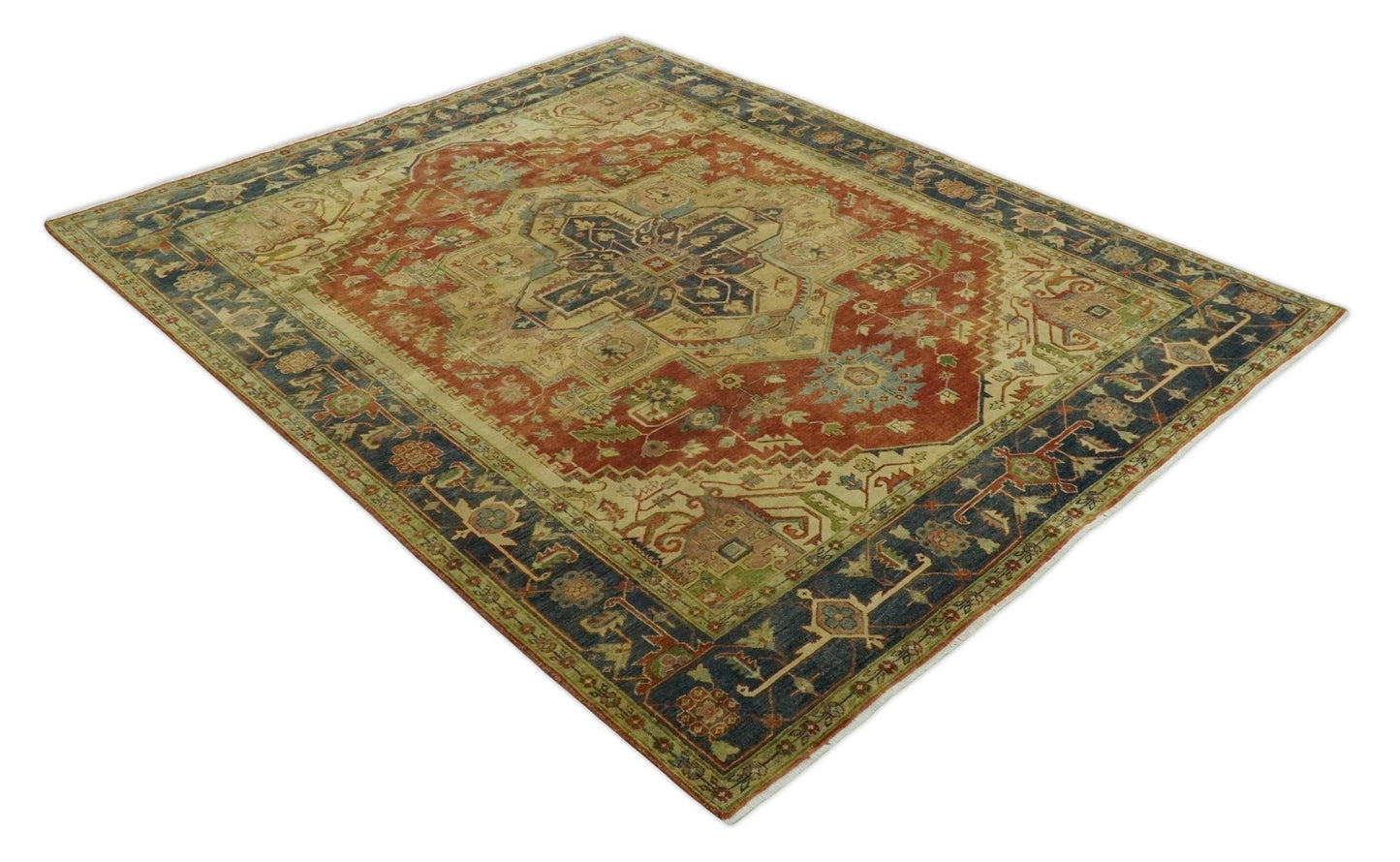 8x10 Traditional Vintage Turkish Style Wool Area Rug