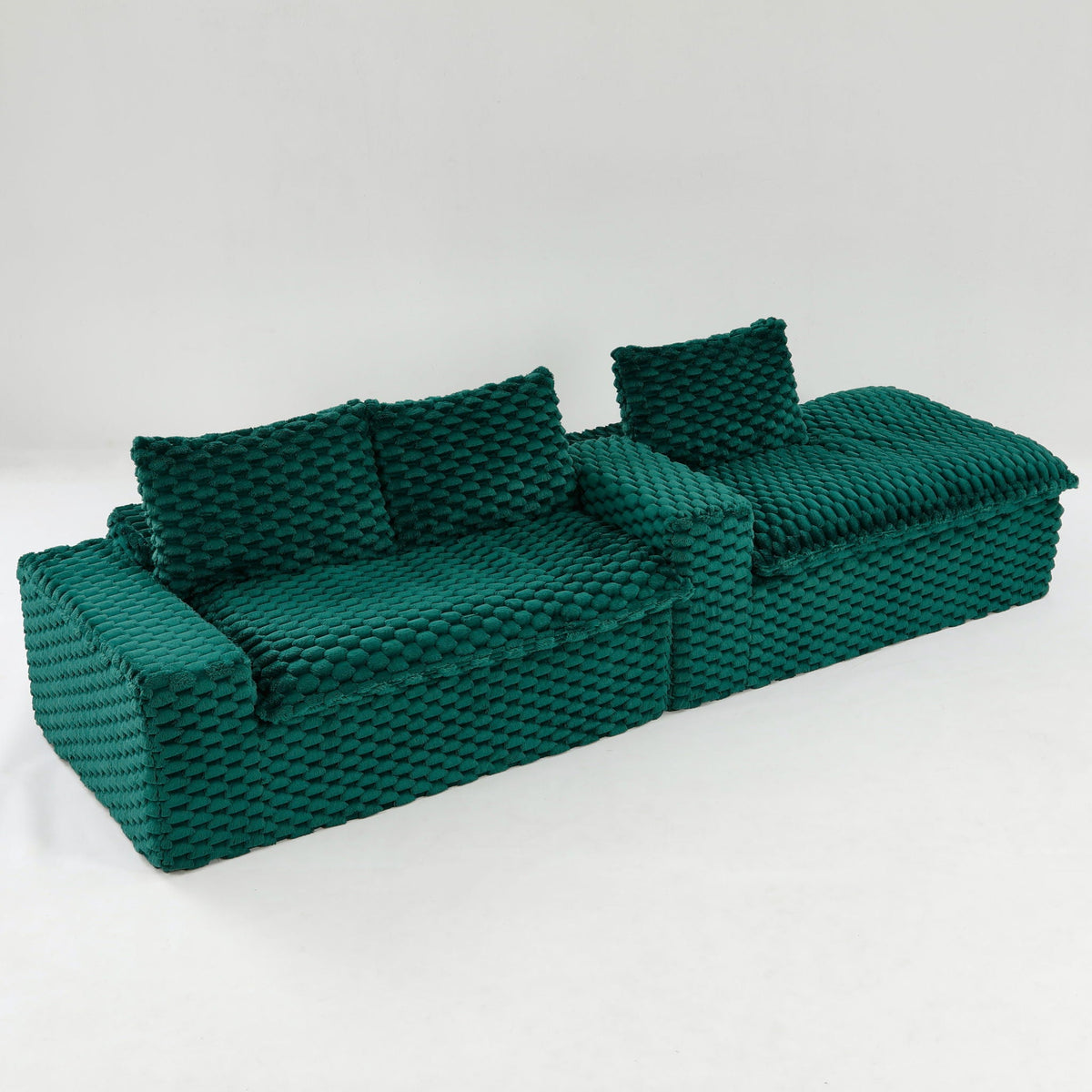 Modular Sofa, Convertible Twin Seat With Chaise Lounge - Marijuana Mama