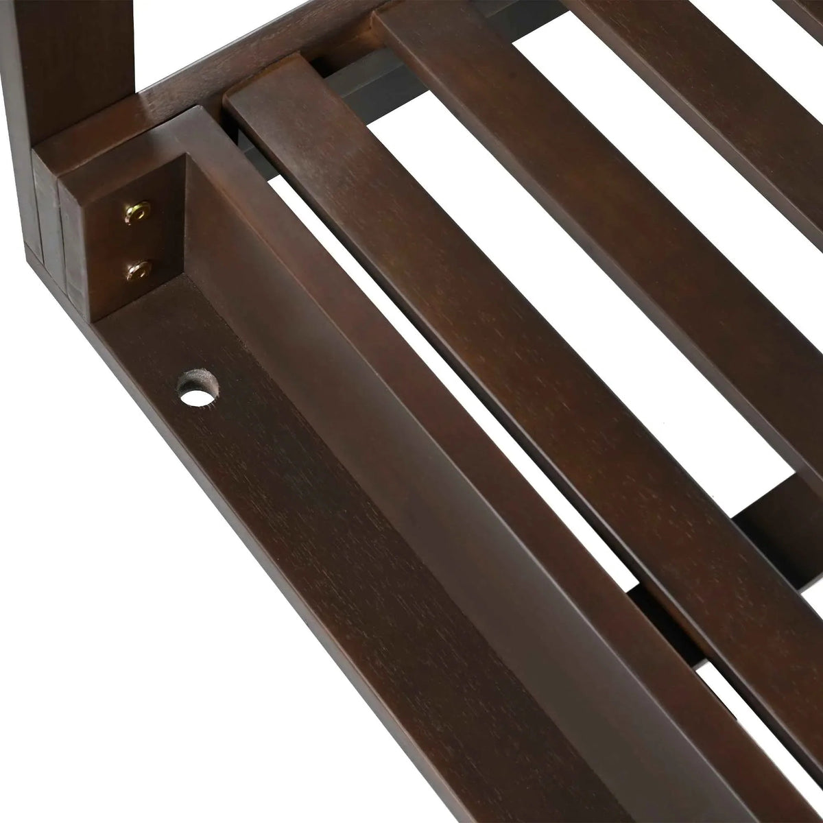 Acacia Wood Porch Swing Bed for Outdoors with Hemp Ropes - Full Size