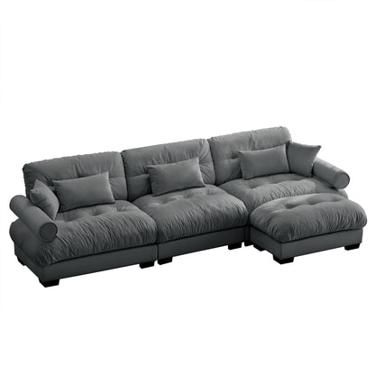 Super Comfort Oversized Modular Sectional Sofa With Movable Ottoman - Marijuana Mama