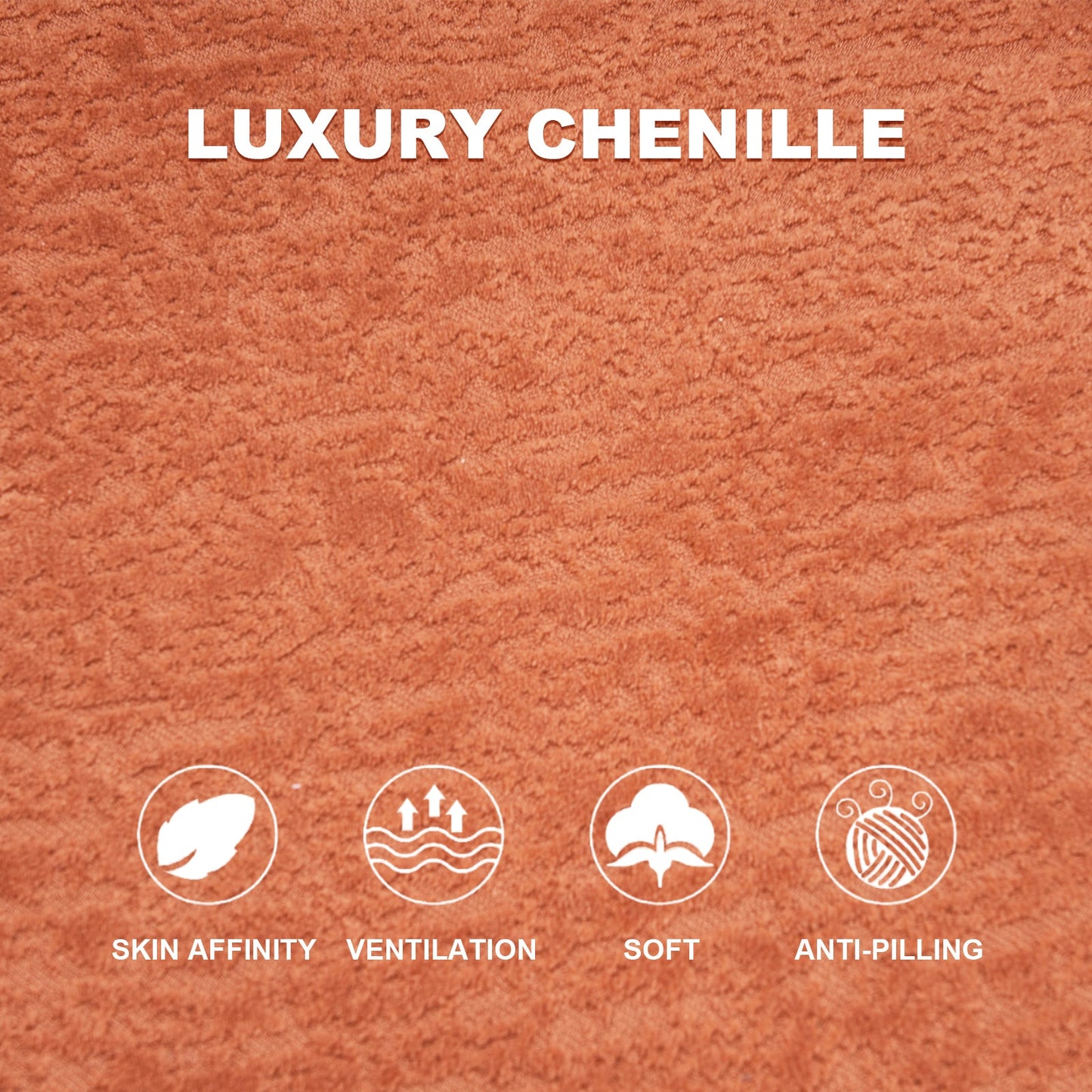 S-Curve Chenille Coral Loveseat