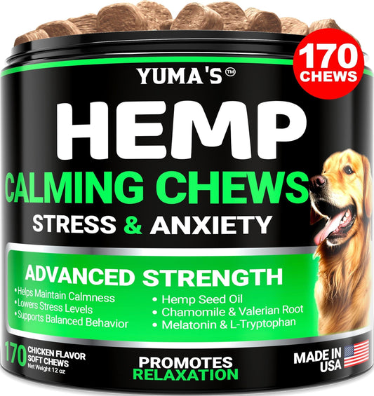 Hemp Calming Chews for Dogs- 170 Count Chicken Flavor