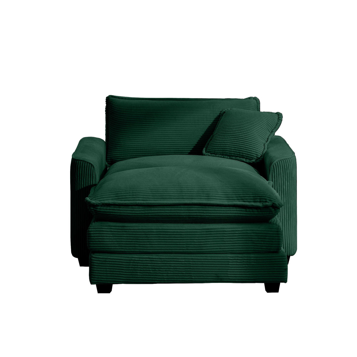 Classic Modern Comfortable Single Chair Deep Seat Sofa With Footstool - Marijuana Mama