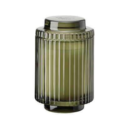 Aurélie Reeded Glass Candle: Mandarin Matcha