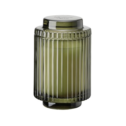 Aurélie Reeded Glass Candle: Mandarin Matcha