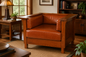 Gorgeous Leather Side Arm Chair - Russet Brown - Marijuana Mama