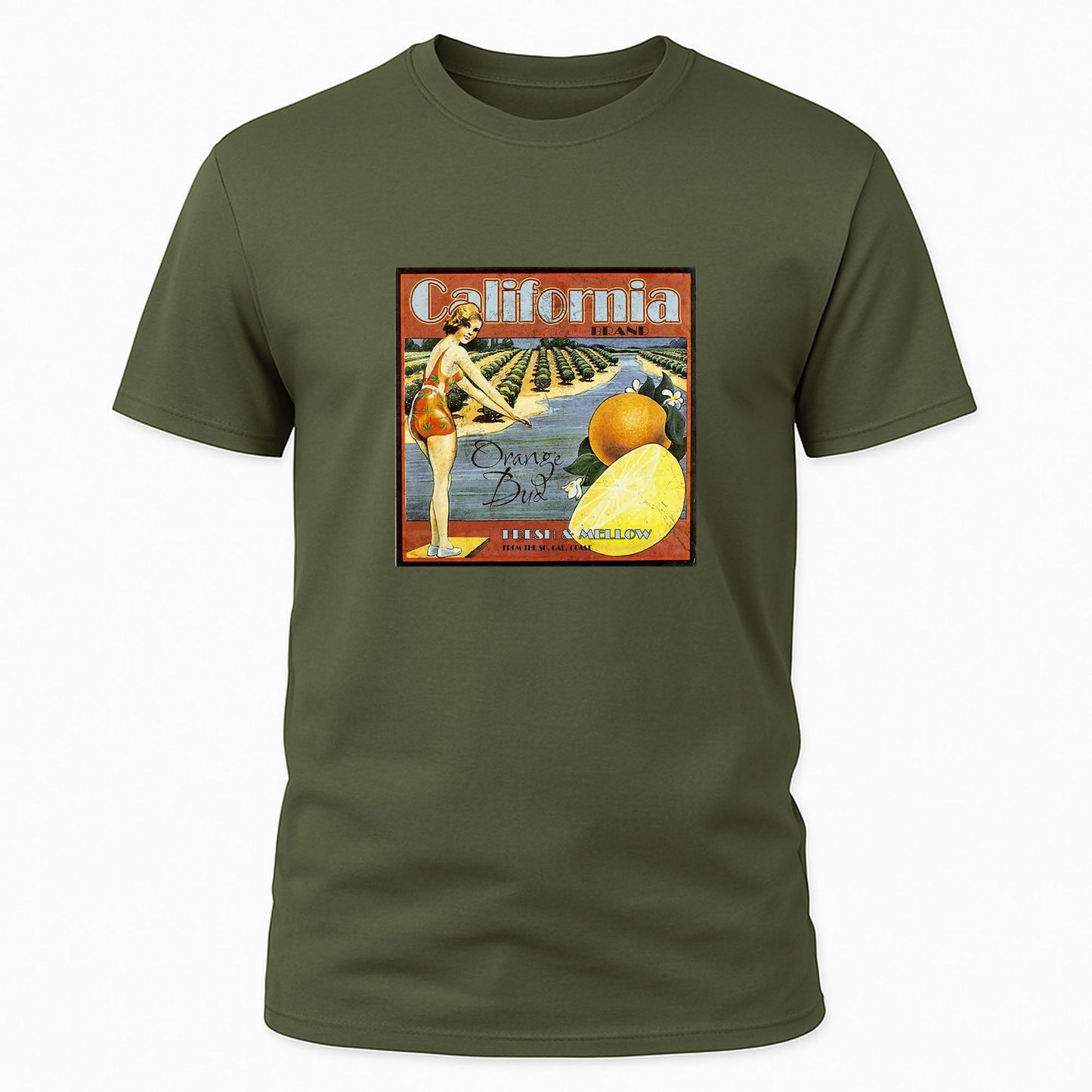 California Orange Bud Strain Label Tee
