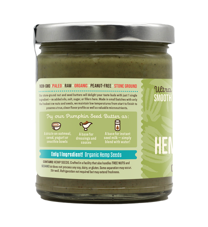 Organic Raw Hemp Seed Butter