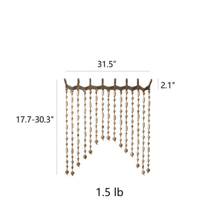 Wood & Hemp Beaded Door Curtain