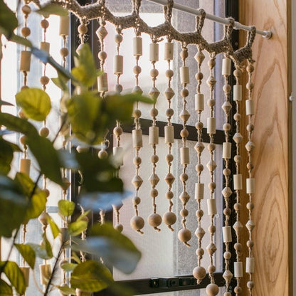 Wood & Hemp Beaded Door Curtain