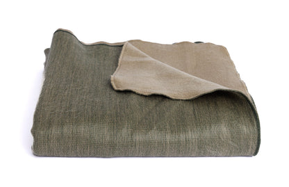 Reversible Alpaca Throw Blanket Handwoven From Ecuador