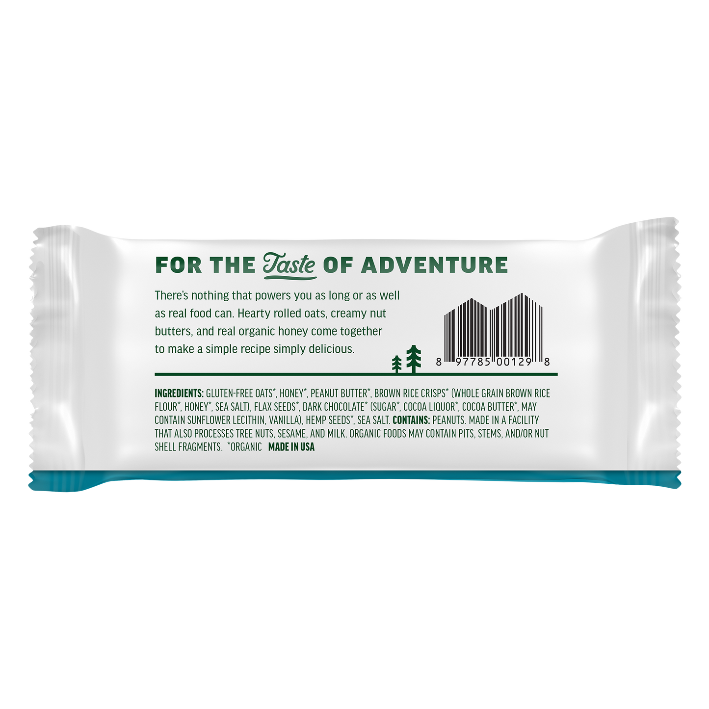 Kate's Real Food - Peanut Butter Hemp and Flax Energy Bar - Case of 12 - 2.2 OZ