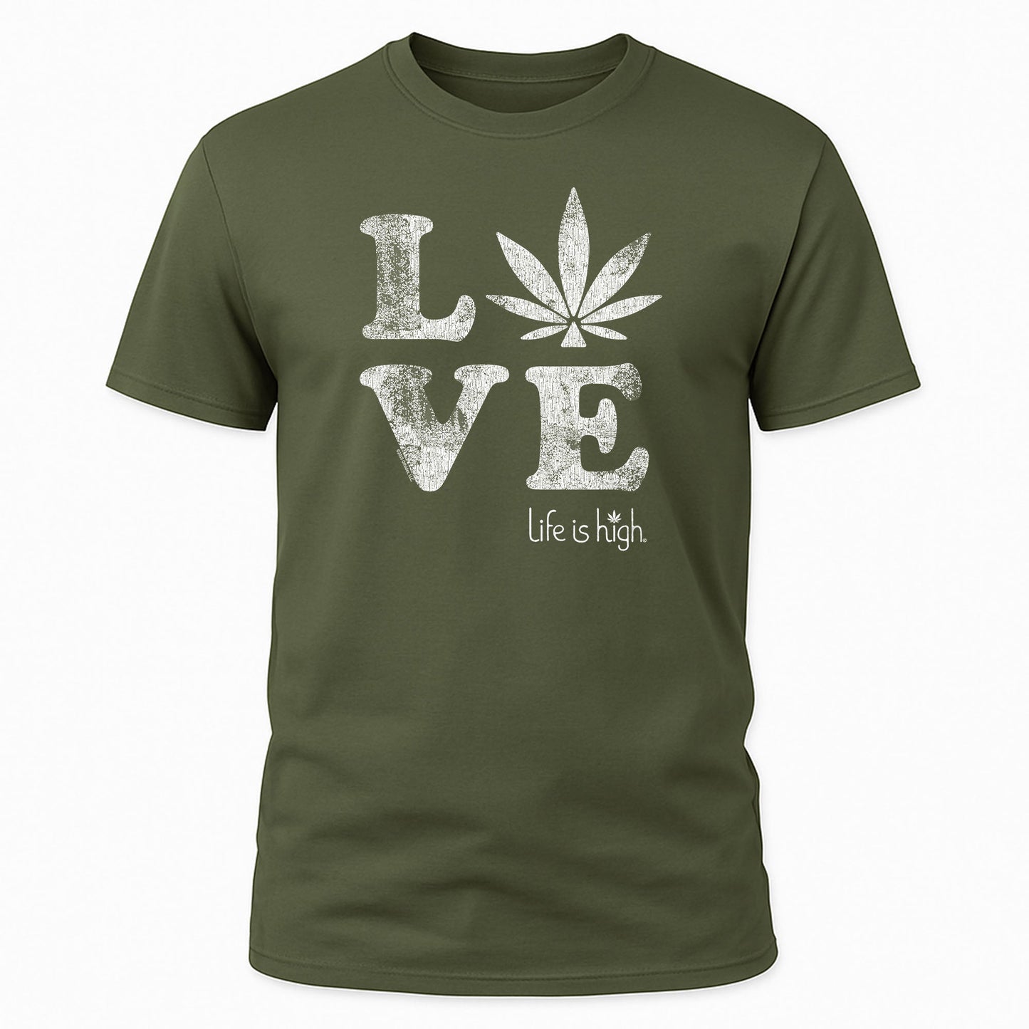 LOVE (Distressed Leaf) Tee