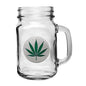 Marijuana Leaf Mason Jar Mug