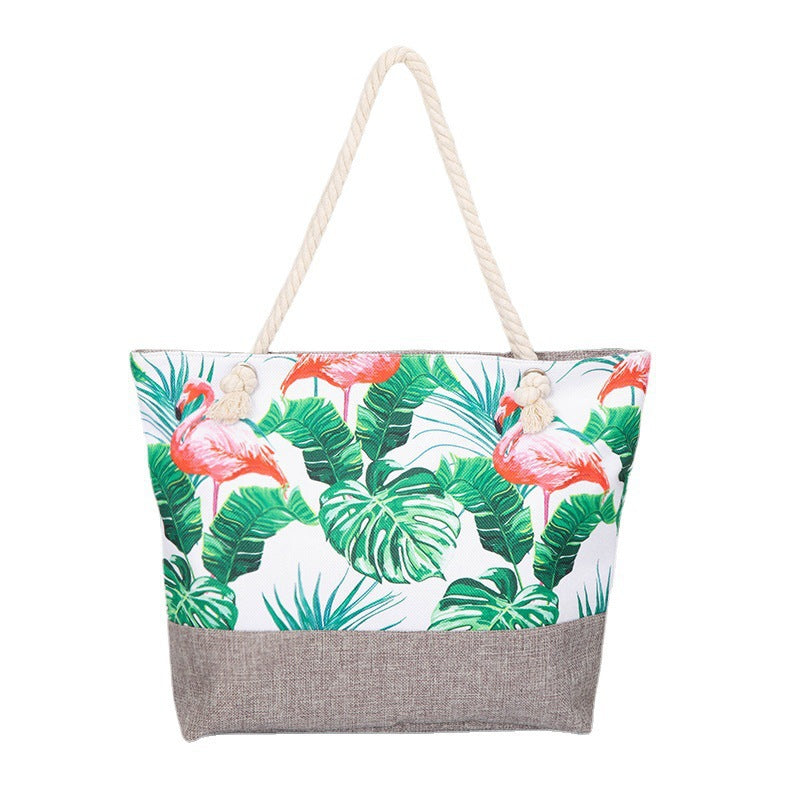 Large Capacity Hemp Rope and Linen Bag