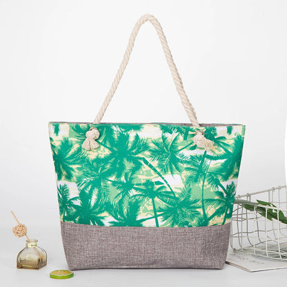 Large Capacity Hemp Rope and Linen Bag
