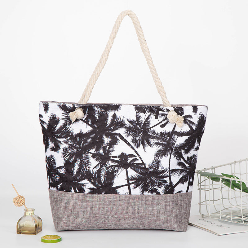Large Capacity Hemp Rope and Linen Bag