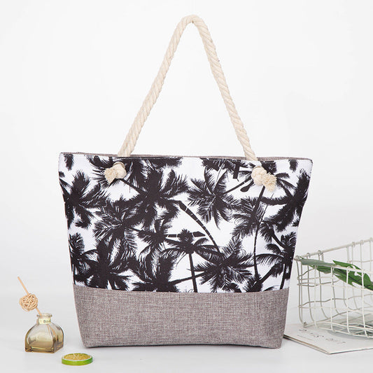 Large Capacity Hemp Rope and Linen Bag