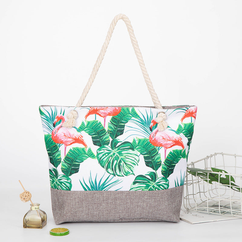 Large Capacity Hemp Rope and Linen Bag