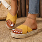 Hemp Rope Platform Slippers