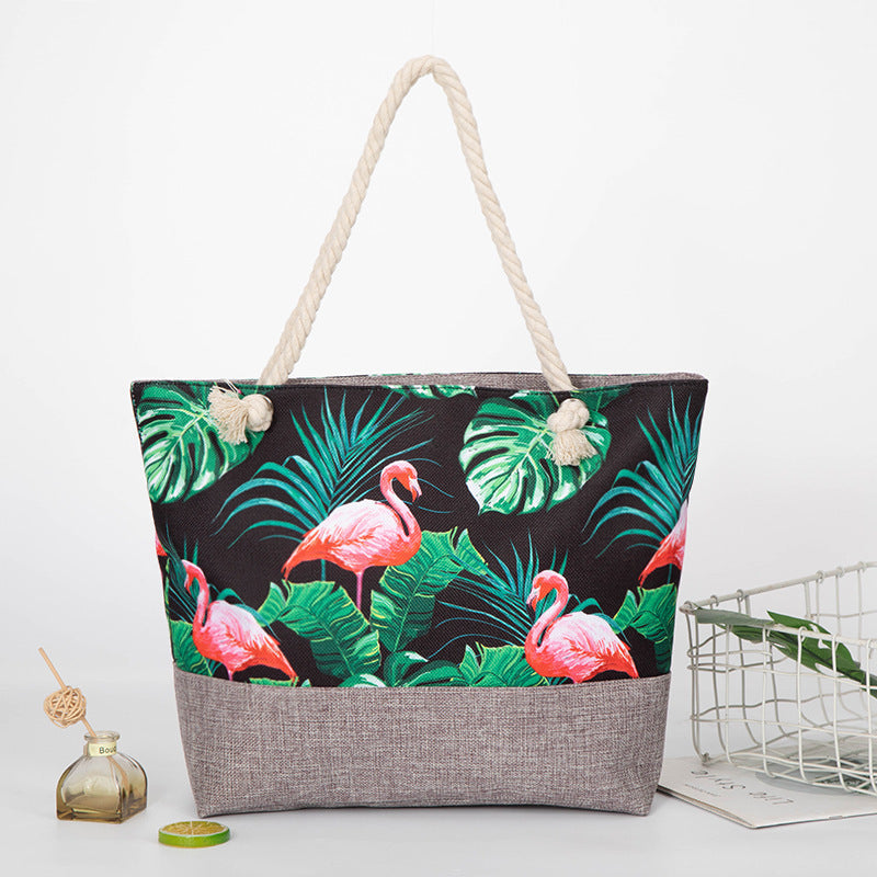 Large Capacity Hemp Rope and Linen Bag