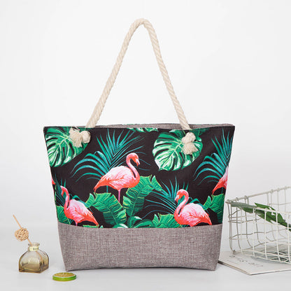 Large Capacity Hemp Rope and Linen Bag