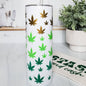 Ombre Hemp Leaf Insulated Drink Tumbler