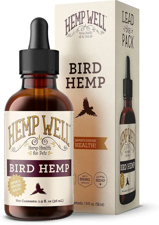 Organic Hemp Oil for Birds- Feather & Immune Support Parrot 2oz