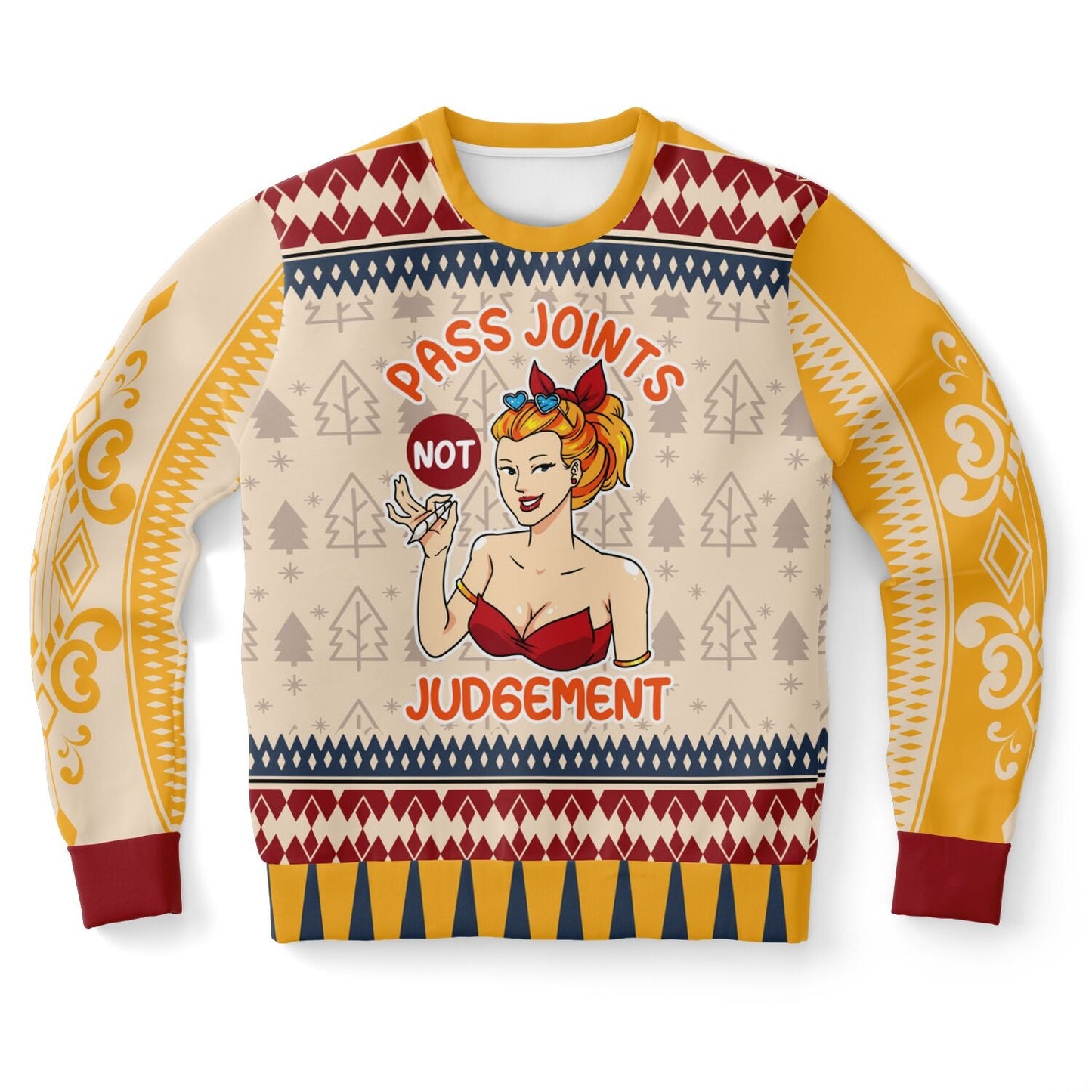 Pass Joints, Not Judgement Christmas Sweatshirt
