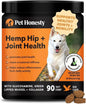 Pet Honesty Senior Hemp Hip & Joint Chews for Dogs | Mobility Support 90 Ct