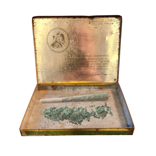 Antique Lucky Strike Cigarette Case for Pre-rolls