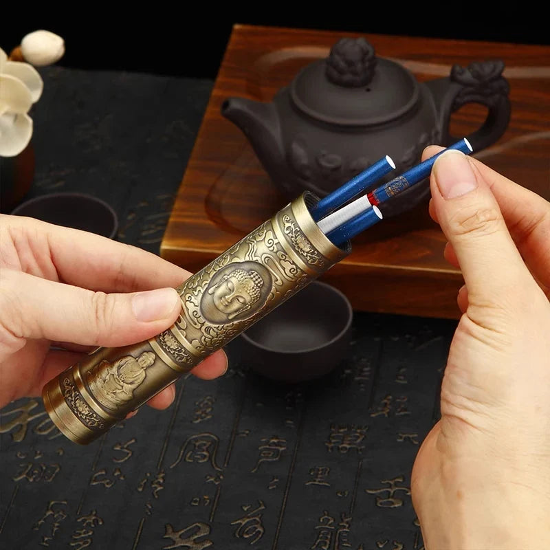 Retro Smoking Vial-Buddha-Dragon-Skull