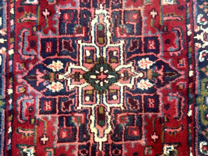 Vintage 1970s Indo Persian Heriz Runner Rug