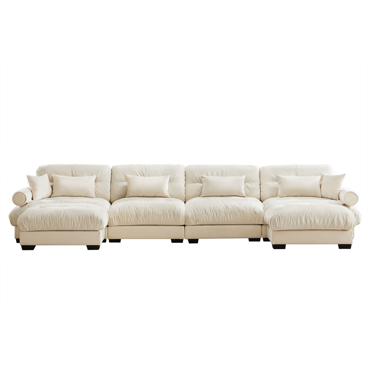 Super Comfort Oversized Modular Sectional Sofa With Movable Ottoman - Marijuana Mama