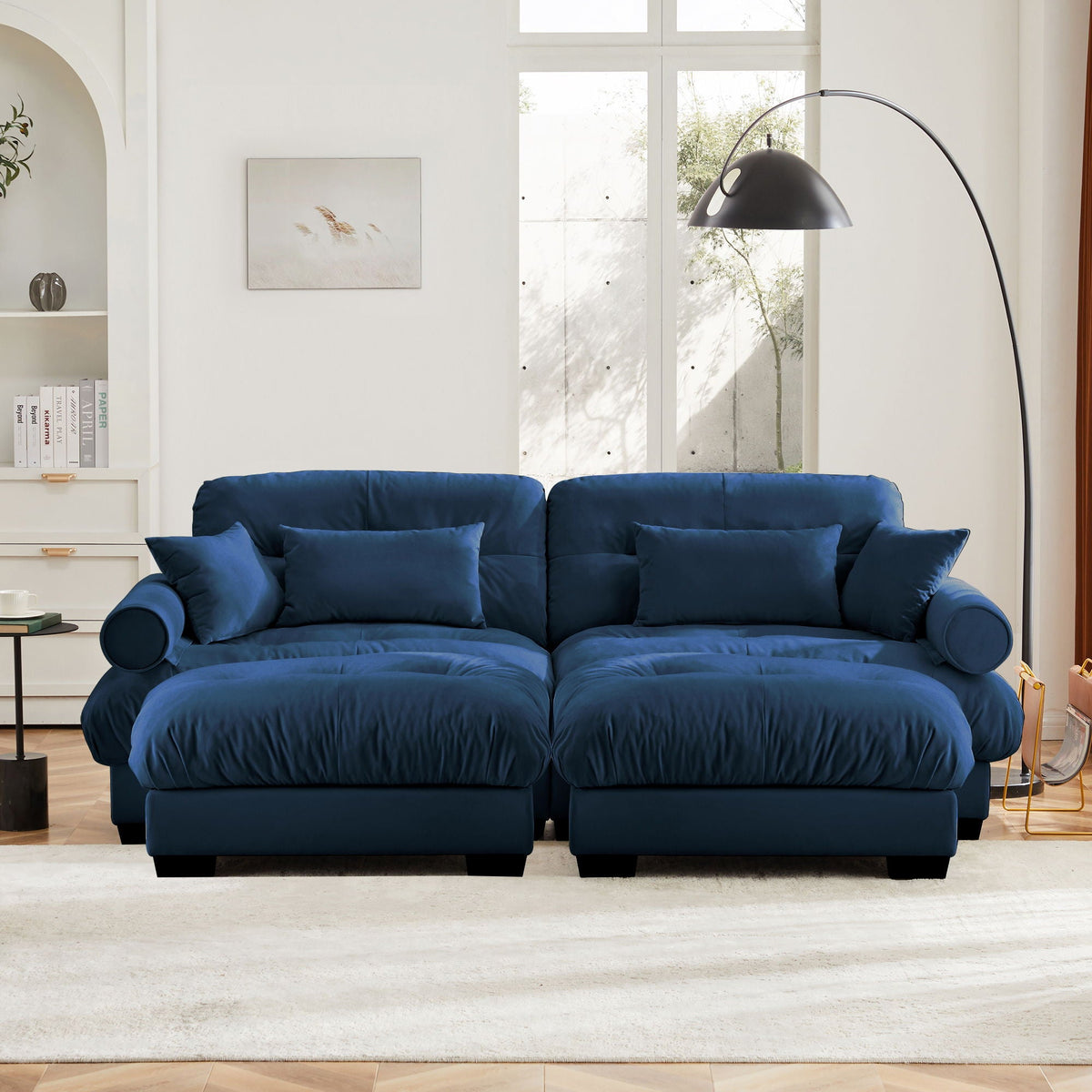Super Comfort Oversized Modular Sectional Sofa With Movable Ottoman - Marijuana Mama