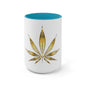 Gold Pot Leaf Coffee Mug