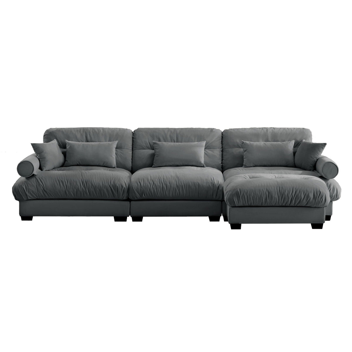 Super Comfort Oversized Modular Sectional Sofa With Movable Ottoman - Marijuana Mama