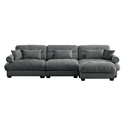 Super Comfort Oversized Modular Sectional Sofa With Movable Ottoman - Marijuana Mama
