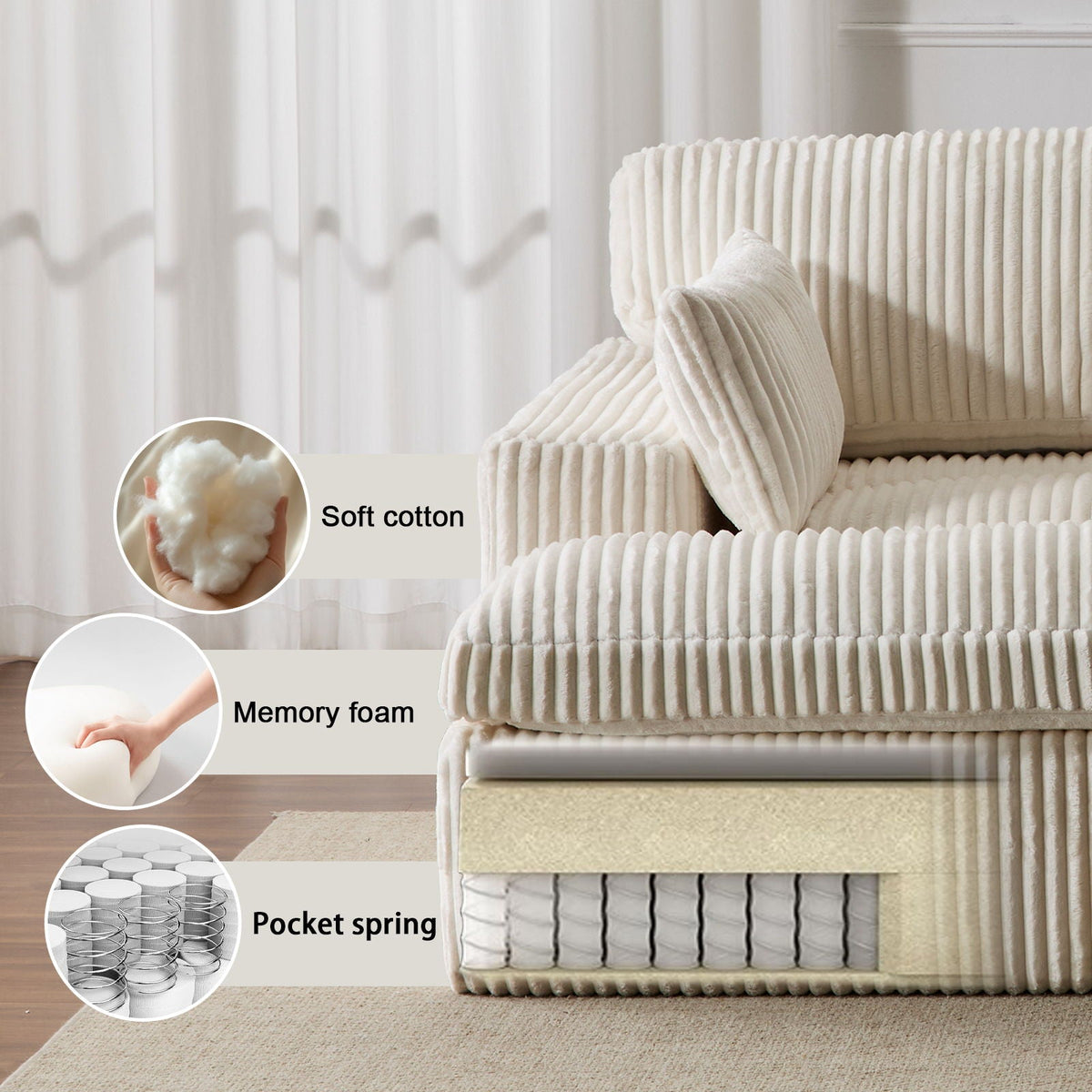 Double Chaise Lounge Chair, Oversized Upholstered Sleeper Cloud Couch - Marijuana Mama