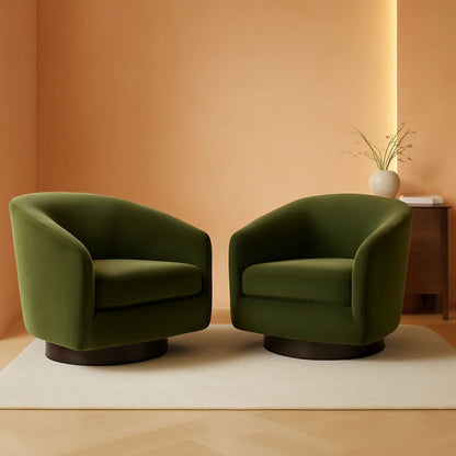 Forest Green Velvet Swivel Accent Chair Collection