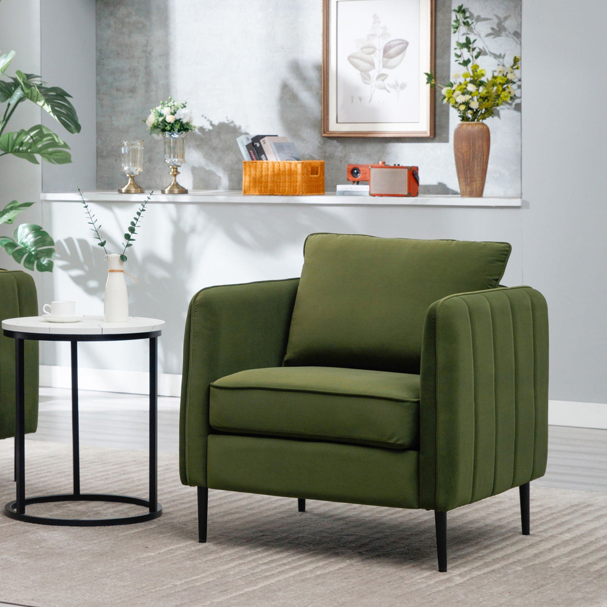 Accent Chair With Pillow For Living Room - Marijuana Mama