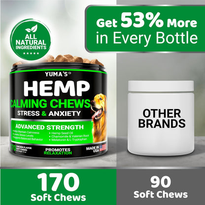 Hemp Calming Chews for Dogs- 170 Count Chicken Flavor