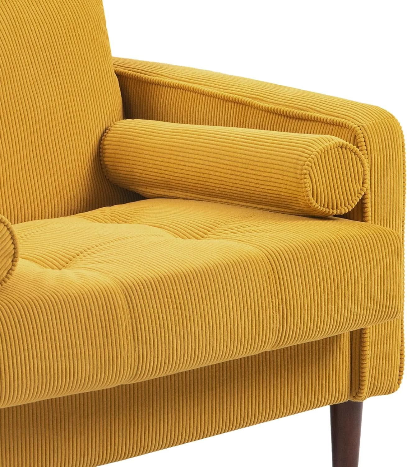 Mid Century Modern Oversized Corduroy Accent Chair