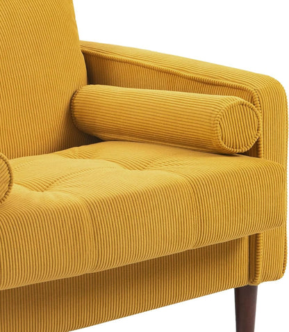 Mid Century Modern Oversized Corduroy Accent Chair