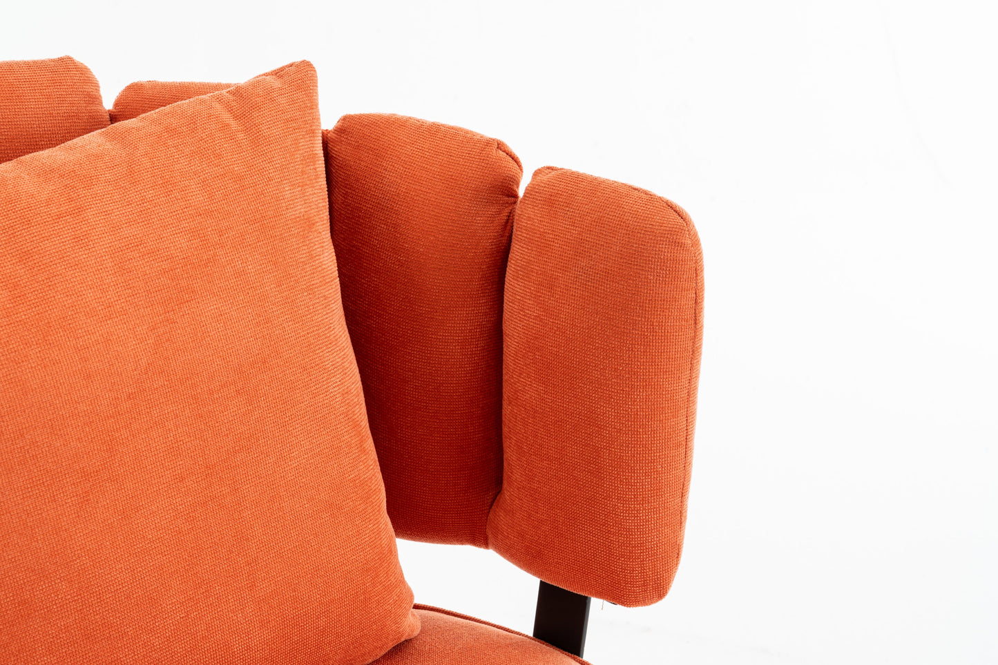 Chenille Orange Accent Chair