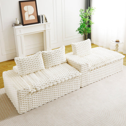 Modular Sofa, Convertible Twin Seat With Chaise Lounge - Marijuana Mama