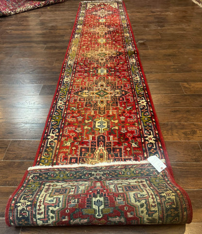 Vintage 1970s Indo Persian Heriz Runner Rug