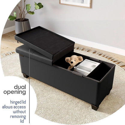 Black Forty Multifunctional Storage Bench